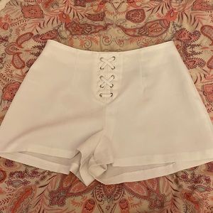 White shorts perfect condition back zipper